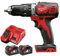 Milwaukee M18BPD-0 18V Cordless Combi Hammer Drill with 2 x 4.0Ah Batteries & Charger