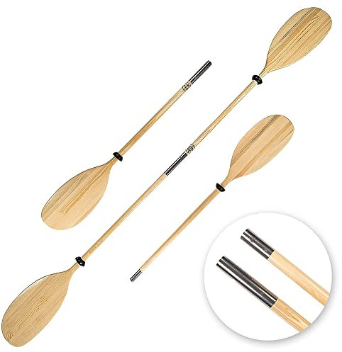 John Paddle let's rOAR www.johnpaddle.com 1 Stück oder 2 Stück(1 Paar) Asymmetrisches Kajak Doppel-Paddel 2-teilig tailbar asymetrische Blattform (235cm) - EU ökologische Produktion (2 Stück)