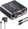 DAC Convertitore 192kHz,Ozvavzk Volume Regolabile Convertitore Audio Digitale Analogico Ottico a L/R e Jack 3.5mm con Cavo Ottico Adattatore per DVD HDTV PS3