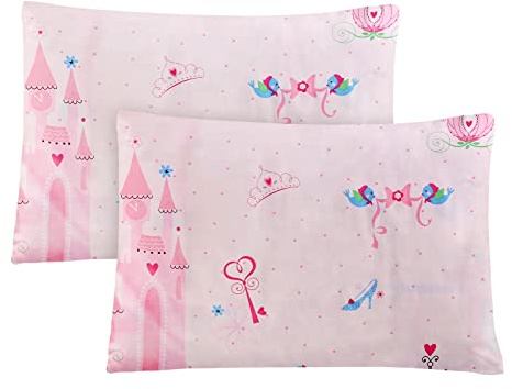 Vegena Lot de 2 Taies d'Oreiller 40 x 60 cm, Taie d'Oreiller Bébé Pur Coton, Housse Oreiller pour Oreiller de Berceau d’Enfant avec Fermeture à Enveloppe Lavable