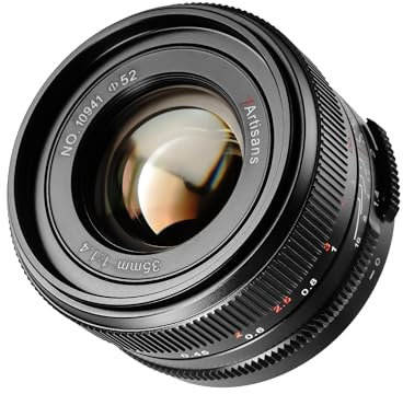 7Artisans 35 mm F1.4 Mark Ⅲ Lente Focal Fija de Gran Apertura con Enfoque Manual de fotograma Completo Compatible con cámaras Canon con Montura RF EOS R RP R5 R6 (Negro)