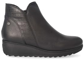 KAOLA Botín Piel Confort cuña Mujer - 38, Negro