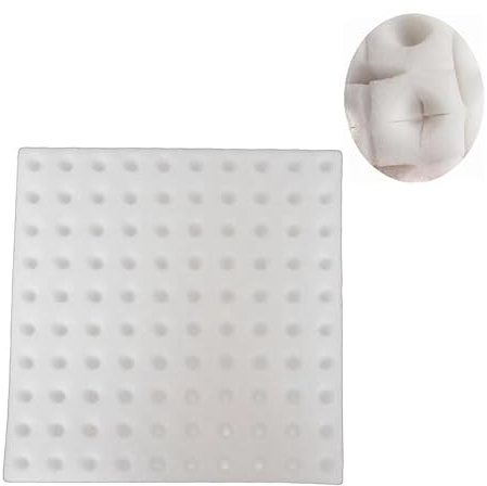 GREENinGRAY Hydroponischer Schwamm, 100er Pack Hochwertige Hydroponik-Schwämme – Ideal für Samen & Sämlinge (Weiß)