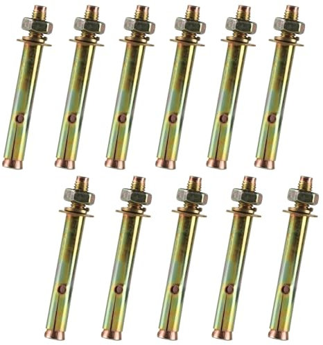 11 Pcs M8 Expansion Bolts, Wall Anchor Bolts，Hexagonal Outer Expansion, for Concrete Masonry Brick Wall Fixings (M8 x 80mm)