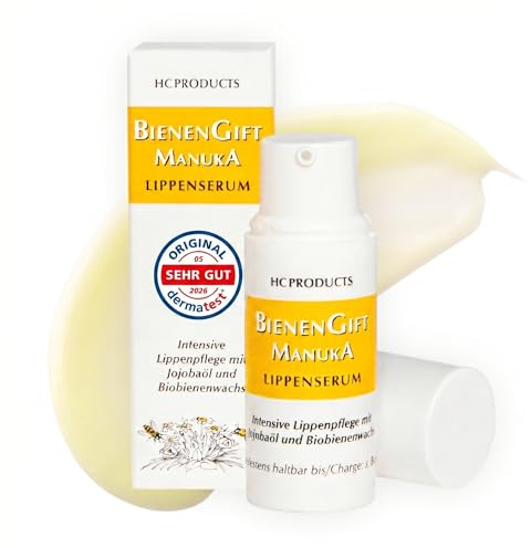 Pomada de veneno de abeja en forma de suero altamente concentrado con miel Manuka – Sérum labial y cuidado antiedad, suero regenerador para labios, cara y zonas sensibles de la piel