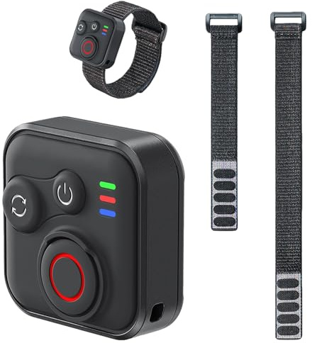 GOEDCH Controllo remoto Bluetooth GPS: portata 50 m Smart Wireless telecomando con cinturino da polso per cavo di ricarica USB, telecomando Bluetooth impermeabile per serie Insta360/Hero/IOS/Android