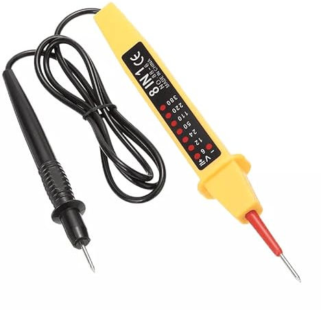 CABLEPELADO Testeur de circuits électriques | Testeur de tension et de tension électrique | Testeur électrique | Convient pour la tension CC et CA | Plage de tension : 6-380 V | Câble 80 cm