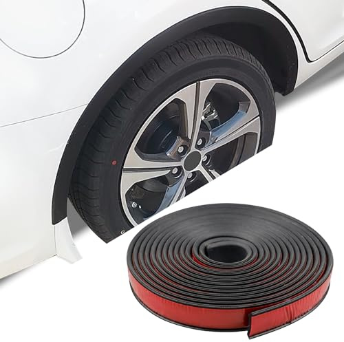 20Ft Car Wheel Arch Trim, Fender Flares Arches Wing Expander Car Wheel Eyebrow Anti-Collision Strip for Pickup SUV Fender Flare Edge Trim (3CM)