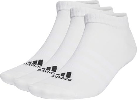 adidas Unisex - Adulto Thin and Light Sportswear Low-Cut Socks 3 Pairs, White / Black, 6.5-8