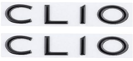 Generic Set di 2 emblemi per auto in metallo (nero, adatti per portiera laterale del conducente, portellone posteriore, facile da installare