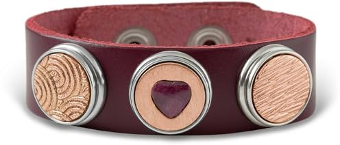 NOOSA-Amsterdam ORIGINAL Armband CLASSIC REGULAR burgundy - ohne Chunks Größe S