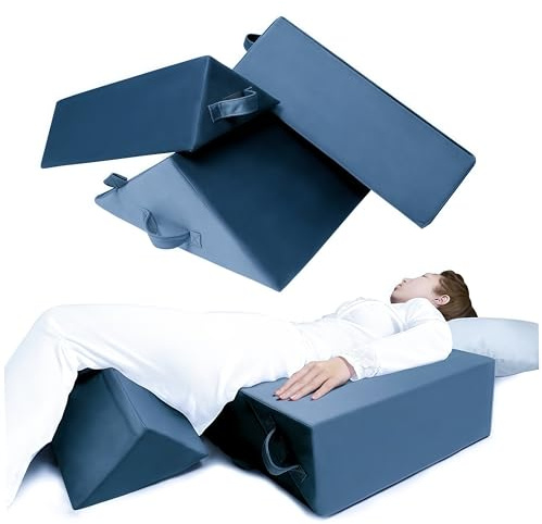 SJFFDP Wedges for Bed Positioning, Side Wedge Pillows for Seniors 3PCS, Multifunction Positioning Wedge Pillow for Sleeping and Back Pain Relief, Wedge Pillow for Bed Sores, Knee Elevated