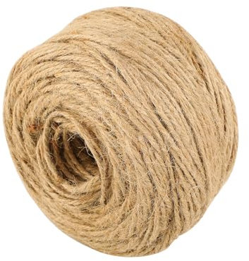 Jute-Schnur 100 M - Garten Kordel 3 mm JuteSchnur Natürliche Jute Bastelschnur Jutegarn Schnur reissfest für Haushalt Garten DIY Kunsthandwerk Dekoration(Natur)