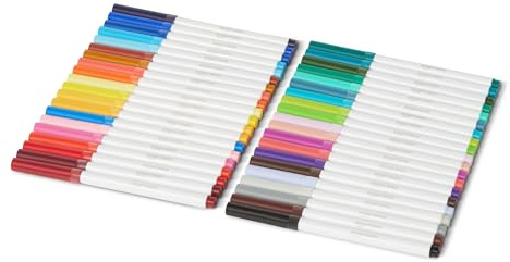 Amazon Basics Filzstift mit vielseitiger Spitze, 40 Farben, abwaschbar, 40 Stück, mehrfarbig