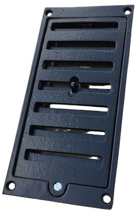 Antikas - Lüftungsgitter Kamin abschließbar - Kaminabzug Gitter regulierbar 210mm x 105mm