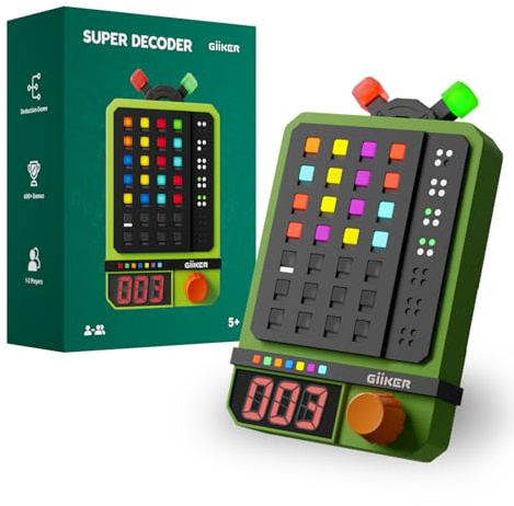 GiiKER Super Decoder, 600-Level Code-Breaking Puzzle Game for 1-2 Players, Handheld Games for Kids and Adults, Birthday Gift for Boys and Girls, Travel Games for Road Trip