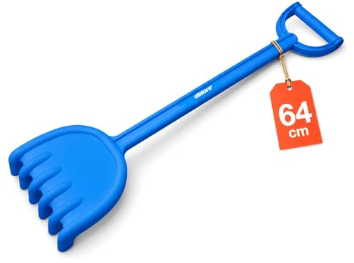 alldoro 60158 XXL rak, trädgårdsredskap för barn för sandlåda, strand, tillverkad av plast, 64 cm lång