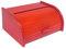 Wooden World - Wooden Bread Bin with Sliding Lid Dense Wood Red Large
