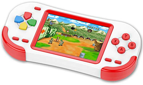 ZHISHAN 16 Bit Handheld Spielkonsole Retro Tragbare Spiele Konsolen inkl. 220 Klassische Vintage Video Spielen 3.0 LCD HD Bildschirm Arcade Erholung System Geburtstags Geschenk für Kinder-Rot