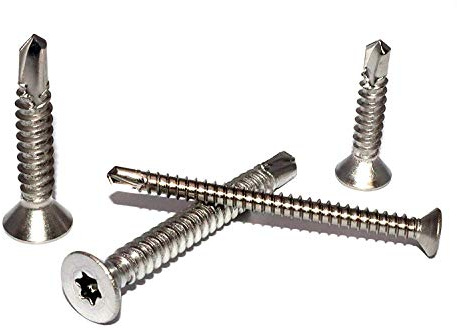 Borrskruvar form O med insexkant torx och försänkt huvud 3,9 x 38 DIN 7504 rostfritt stål A2 stycken 50 snabbbyggskruvar självgängande