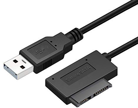 Ogquaton - Cavo adattatore USB 2.0 a SATA, convertitore esterno e cavo per computer portatile CD/DVD unità ottica pratico e utile