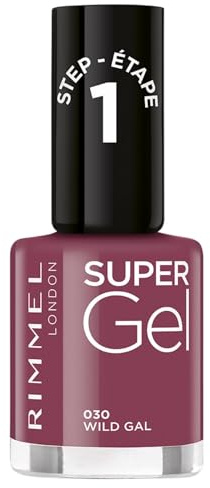 Rimmel London Smalto Unghie Super Gel, 12 ml, Effetto Gel a Lunga Durata, 30 Wild Gal