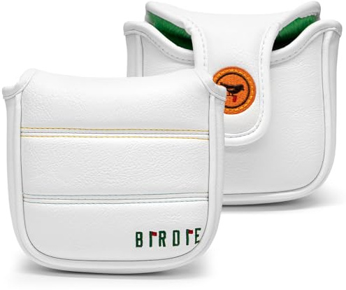 Golf Headcovers Elegant Embroidery Premium Leather Golf Club Head Covers Birdie Driver Cover Fairway Wood Cover Hybrid Headcover Golf Mallet Putter Cover for DF3 Putter Headcover for OZ1