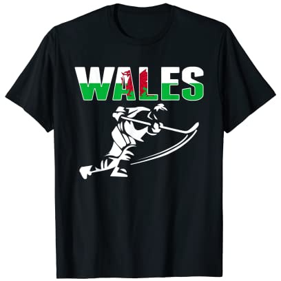 Wales Ice Hockey Lovers Jersey - Welsh Hockey Team Supporter T-Shirt
