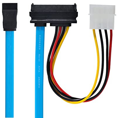 CY SAS Cable SFF-8482 SAS 29 Pin to SATA 22Pin Hard Disk Drive Raid Extension Cable with IDE 4Pin Power Port