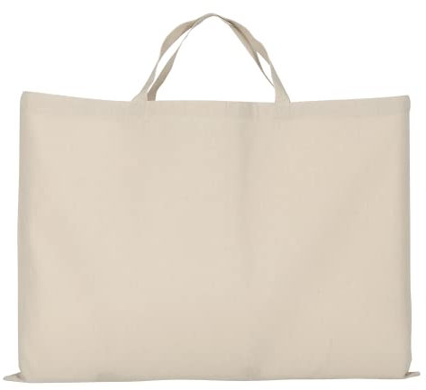 TEXXILLA Big Bag - Baumwolltasche mit Zwei kurzen Henkeln Größe 70 x 50 cm, Farbe:Natur