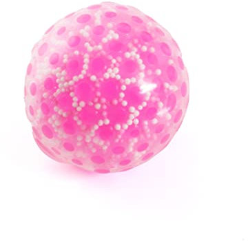 Water Beads Ball - Pack of 1 - 6cm Squishy Ball with Water Beads in Assorted Colours - Kids Squishy Fun Christmas Stocking Filler Childs Party Bag Fidget Games