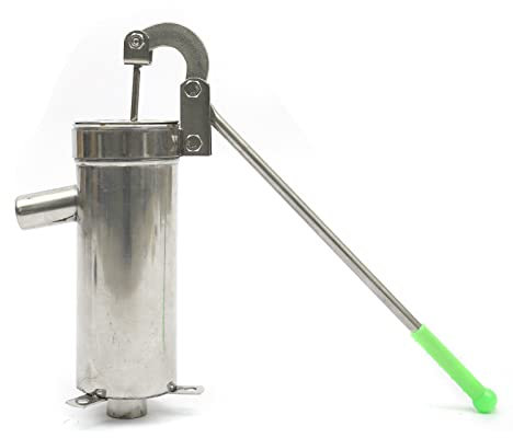 Pompe à eau manuelle en acier inoxydable Pompe à balancier main pivotant Pompe de jardin pour Puits Profonds