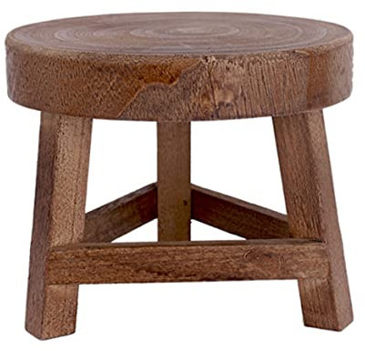 Wedhapy Pianta in legno stand per pianta per pianta per interni Mini sgabelli in legno rotondo per portafiora decorazioni per la casa sgabello in legno pianta in legno pianta portava