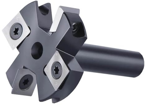 Pangyoo 8mm 12mm Shank Dreanique 2-Flute Wood Planer Bit 38.1mm 45mm Spoilboard Surfacing Router Bit Insert Carbide Slab(IP2F-D38.1-H8)