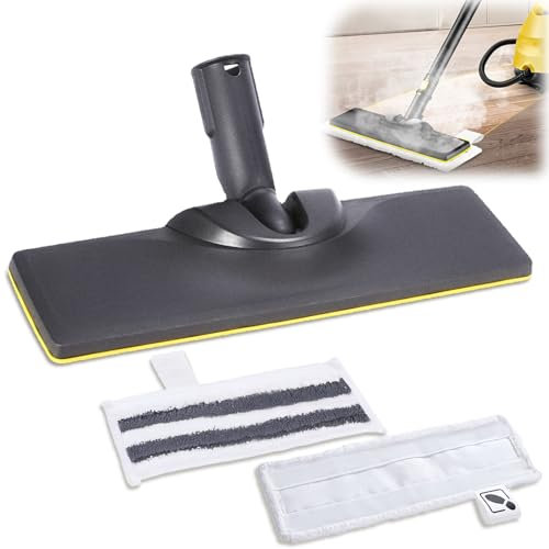 3 Stück Zubehör Bodendüsenset für Kärcher SC2 SC3 SC4 SC5, Ersatz Bodendüse für Kärcher Dampfreiniger, inkl 1 Bodendüse, 2 Mikrofaser-Bodentuch