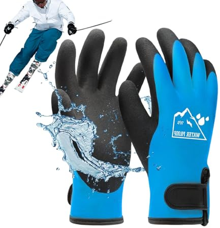 Guantes Impermeables cálidos, Guantes de Nieve Impermeables, Guantes a Prueba de Viento, Guantes de Invierno para Clima frío, Guantes cálidos para Correr, Conducir, Ciclismo, equitación, Senderismo