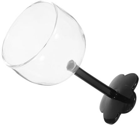 Cabilock Copa de vino té copas de vino de flores Bebiendo cerveza taza aislada tapa vasos para whisky vasitos para postres copas de vino de fiesta copas de cristal para fiesta Vidrio Black