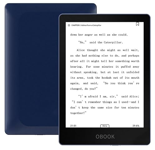 OBOOK6 eReader (32G), 6 300ppi Glare-Free Display, Android, Adjusting Front Light, Long of Battery Life, Dark Mode Option, eBook Readers Devices