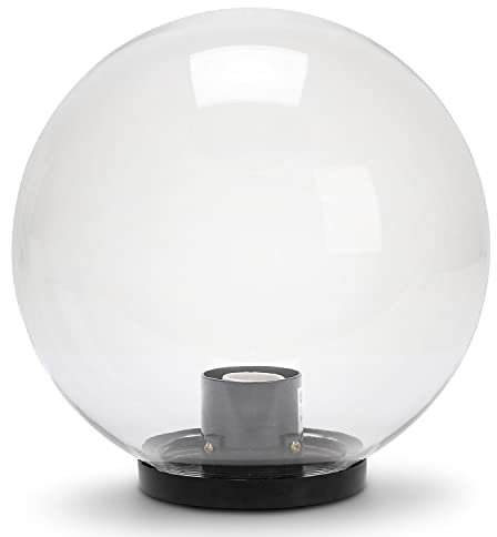 Velamp APOLUX – Lampada Sferica da esterno, diametro 250mm, Attacco E27, Trasparente | Impermeabile IP44, Diffusione a 360°, Ideale per giardini, terrazze e vialetti