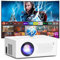 Puxinat Beamer, Mini Beamer Bluetooth5.2 Full HD 1080P Tragbarer Outdoor/Heimkino Projektor, 50% Zoom 200-Zoll-Display, Kompatibel mit TV Stick/HDMI/Smartphone/Spielkonsole/USB [Inkl. Fernbedienung]