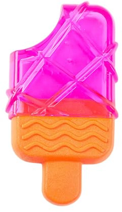 Puppy Teething Toy - Chew Toys For Puppies | Pink Pacifier Dog Toy For Puppies | Soothing Puppy Chew Toy Ring | Cooling Ice Cream Shape Interactive Teething Accessory For Dogs, Outdoor Play Calming