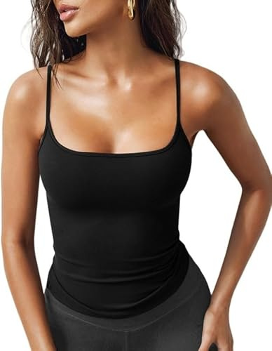 Sukiglam Camiseta Tirantes Mujer Verano Sexy Camisetas sin Mangas con Cuello U Crop Top Deportivas Chalecos Tops Y2k Ropa Interior de Elástico Tirantes Casual Camisole Shirt Básicas Blusas Corta