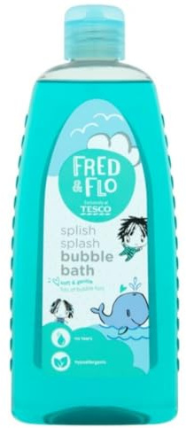Bizxal Fred & Flo Splish Splash Bubble Bath, Gentle Baby Formula, 500ml, Turquoise