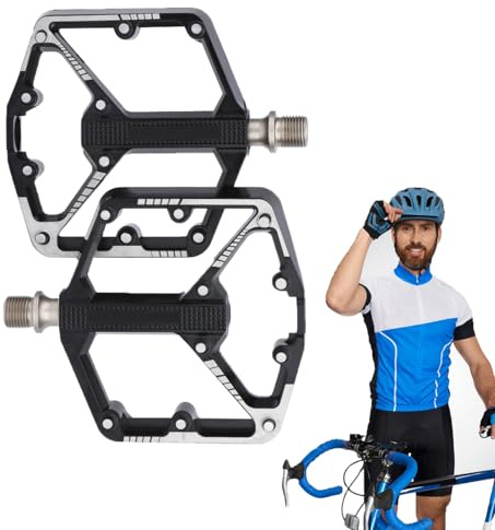 Pedali per biciclette, lega di alluminio, pedale di ricambio | per bici da corsa pedali di grandi dimensioni | per uomini e donne all'aperto ciclismo allenamento e attrezzature sportive