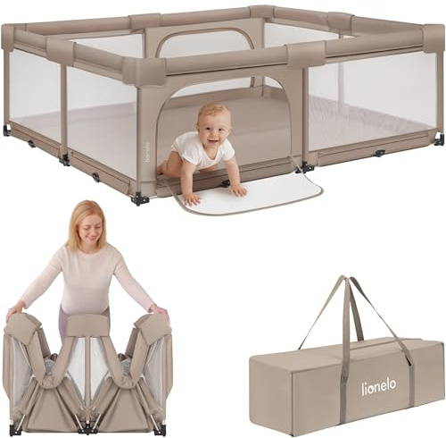 LIONELO Florence XL Foldable Baby Playpen 180 x 200 cm