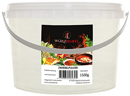 Lökpulver, lök finmald, reducerad bakteri, lufttorkad. Toppkvalitet från Tyskland. PE – hink 1 500 g. (1,5 kg)