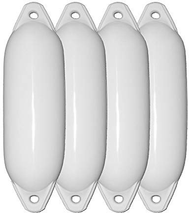 Majoni 4er-Set Bootsfender Star 25 - Farbe weiß, Länge 58cm