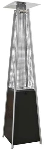 Dellonda Pyramid Gas Patio Heater 13kW for Commercial & Domestic Use, Black - DG98