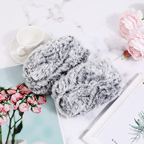 2Pack Pelote de laine à tricoter et à crocheter,100g Gris Boules de Fil, Très doux Pelote de laine imitation fourrure Fil ultra Doux Pour Métier à Tisser à La Main utilisé pour le tricot et le crochet