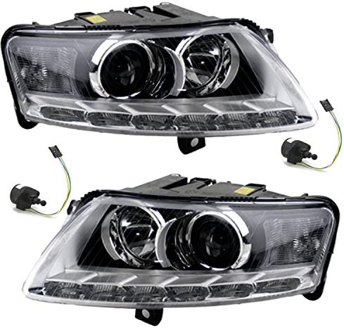 Johns, Scheinwerfer Set Xenon passend für Audi A6 4F TFL Links u. Rechts mit Stellmotor